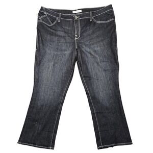 Rock & Republic Jeans Womens 24W Blue High Rise Kendall Capri Slim Stretch Denim